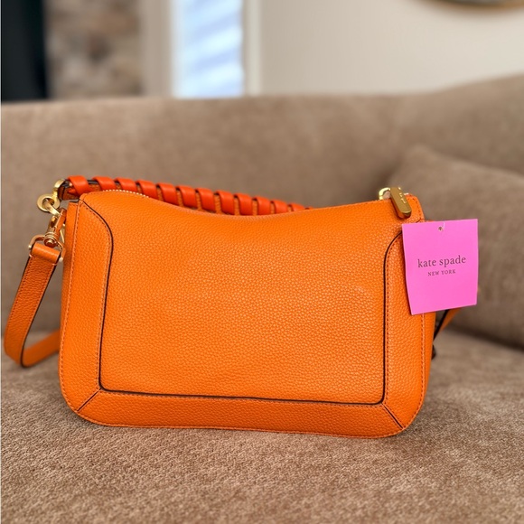 KATE SPADE NY Crush Orange Zin Pebbled Medium Leather - Picture 5 of 7